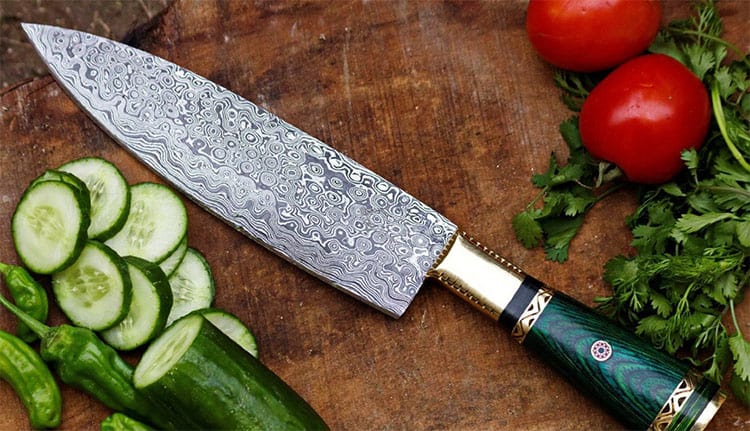 Damascus Etsy Chef Knife