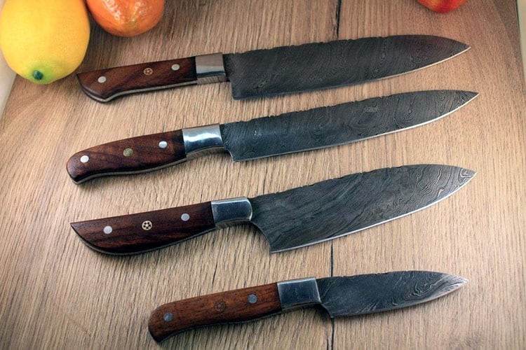 damascus steel knife set