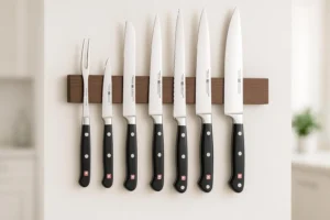 magnetic knife strip holding knife set