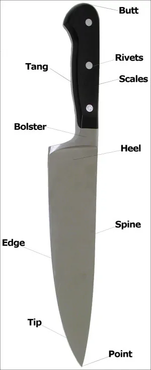 Key parts of a knife