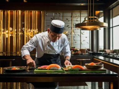 japanese chef in kitchen