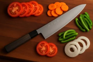 gyuto knife perfect for slicing vegetables