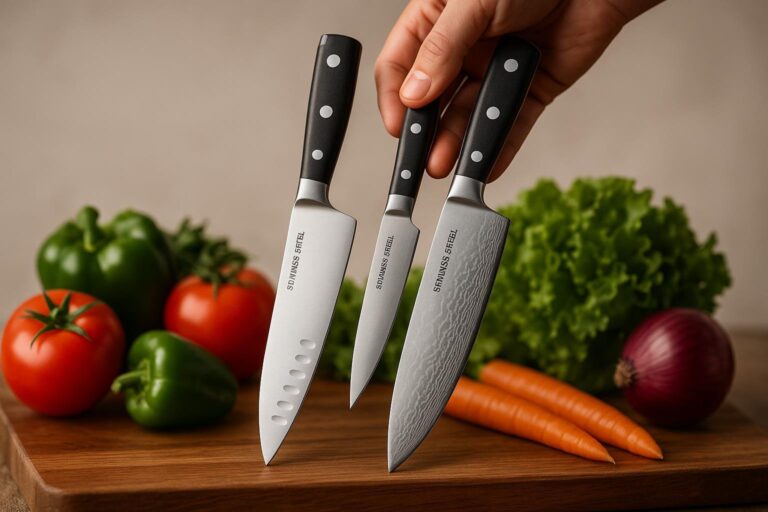 santoku and chef kitchen knives